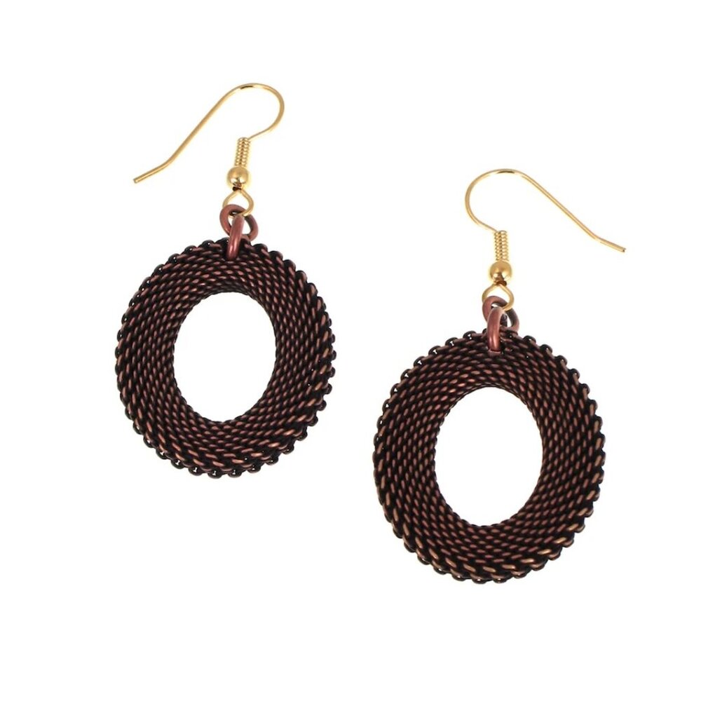 Erica Zap Mesh Brass Earrings